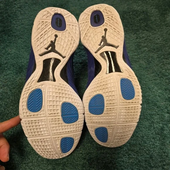 Jordan Mens 8 Super.Fly Game Royal/White-Deep Royal Blue-Black Basketball Shoes - Picture 9 of 9